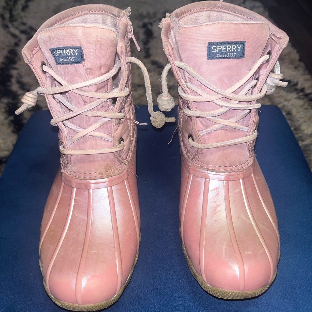 Salt Water Boot Blush Pink  Girls Youth Size 2 Sperry Boots